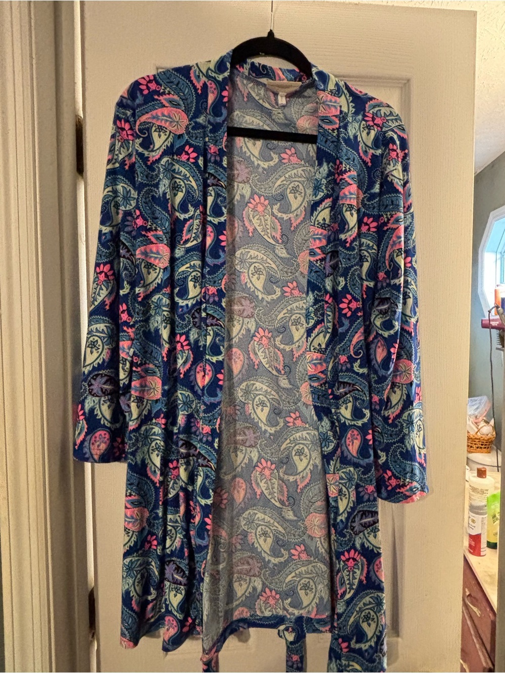 Bobbie Brooks Blue Paisley Women's Robe Small